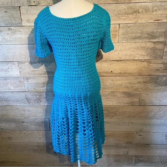Vintage women’s handmade crocheted fit &‎ flare  dress - Picture 4 of 10